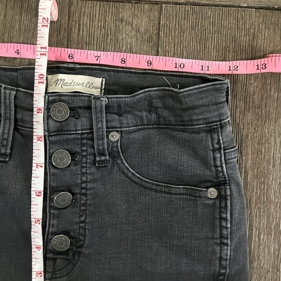 Madewell 10" High-Rise Skinny Jeans Berkeley Black: Button-Through Edition 24 - Picture 11 of 13